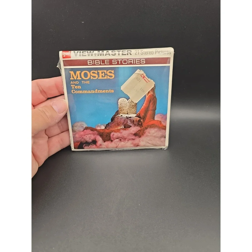 1972 Moses View Master Packet B854 3 Reel Set & Book Bible Ten Commandments